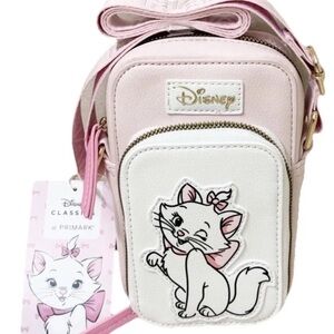 NWT Marie Aristocats Disney Pink and White Small Crossbody Bag
